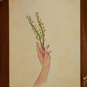Aquarelle main fleur